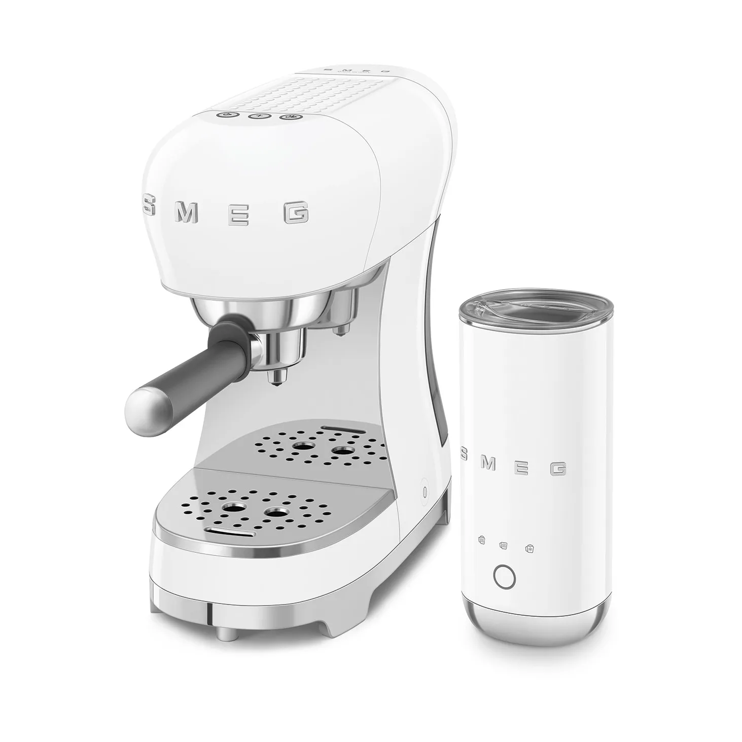 Smeg 50's Style espressokone maidonvaahdottimella, Valkoinen Smeg