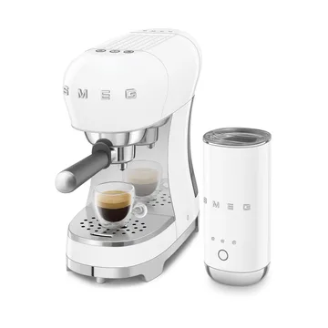 Smeg 50's Style espressokone maidonvaahdottimella - Valkoinen - Smeg