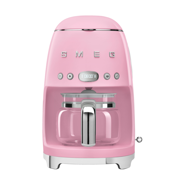 Smeg 50's Style kahvinkeitin 10 kuppia Rosa | Skandinaavinen Sisustus | Vaaleanpunainen