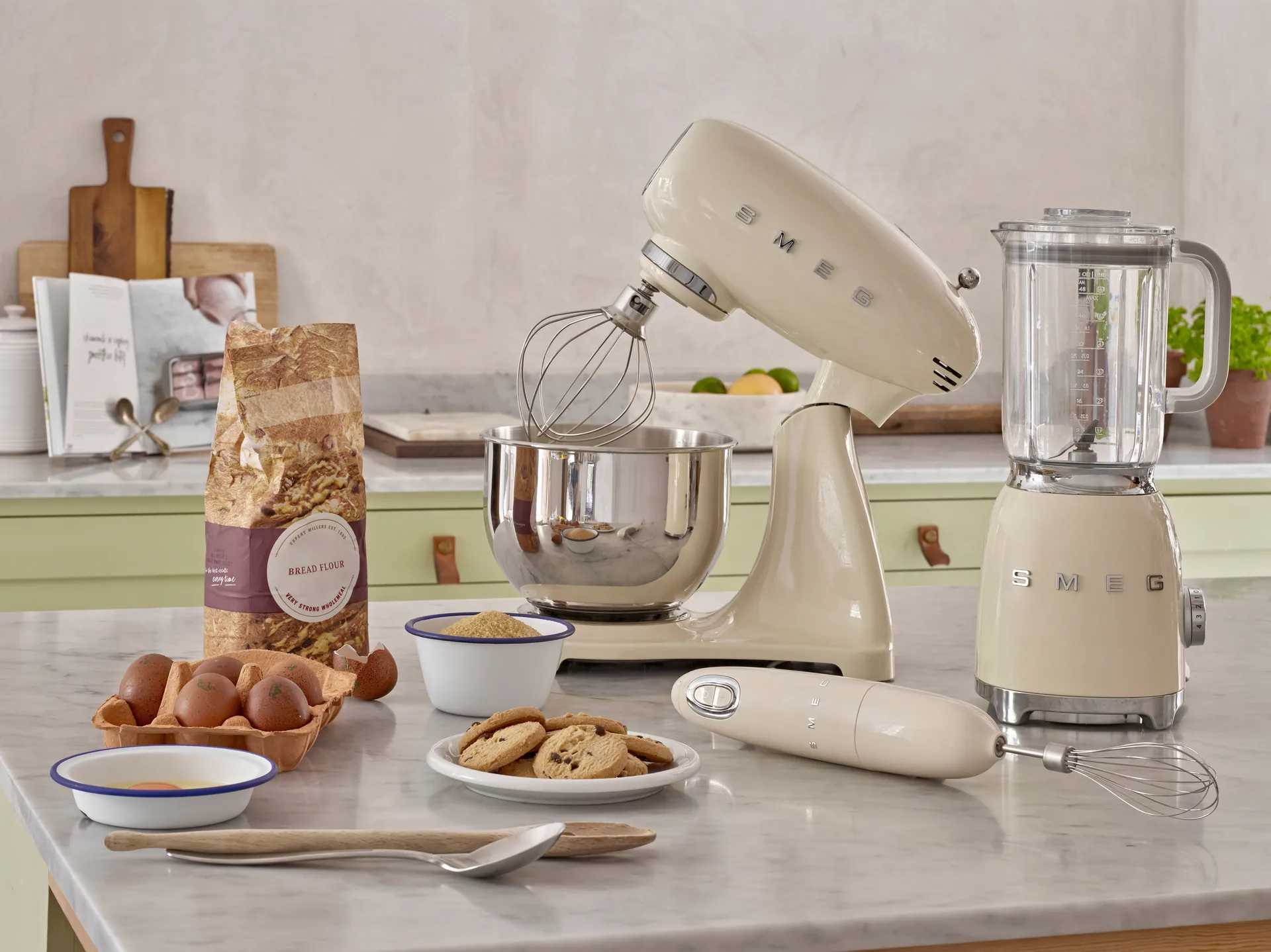 Smeg 50's Style keittiökone 4,8 L, Kermanvalkoinen Smeg