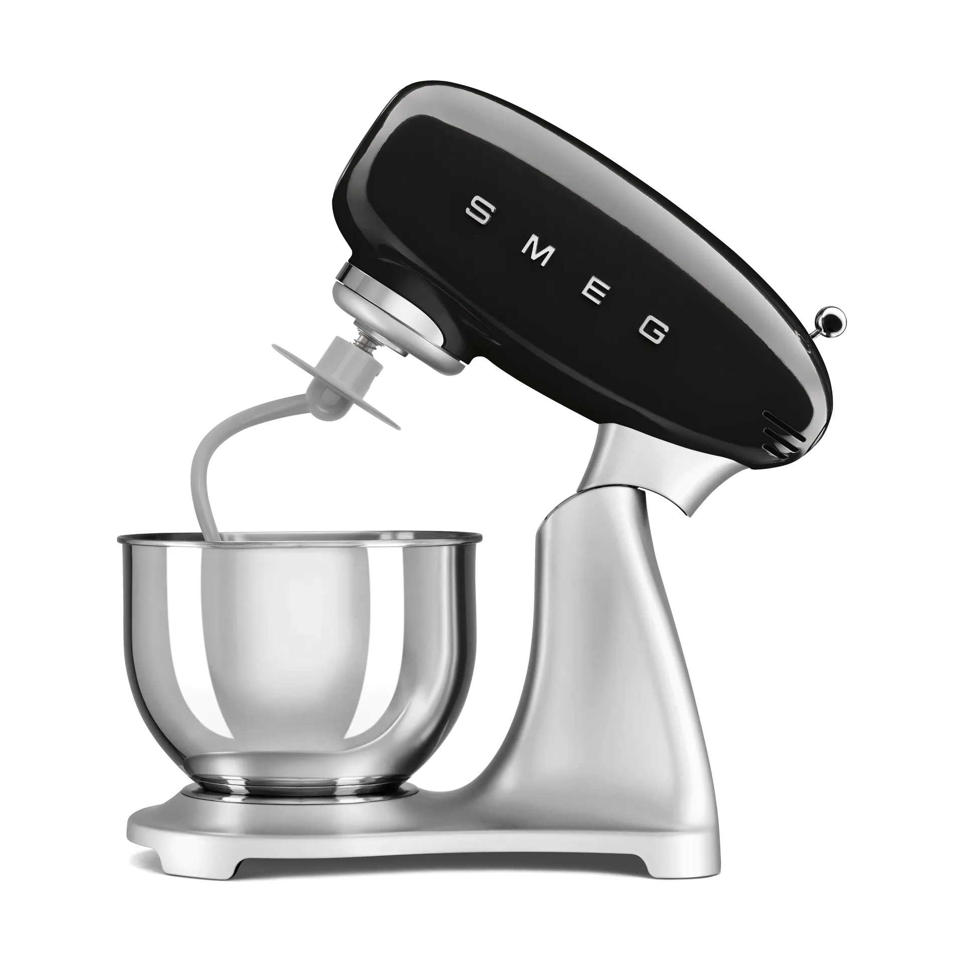 Smeg 50's Style keittiökone 4,8 L, Musta‑hopea 800 W Smeg