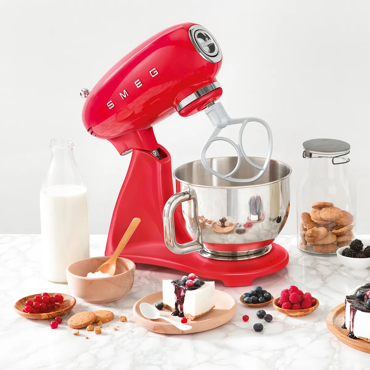 Smeg 50's Style keittiökone 4,8 L, Punainen Smeg