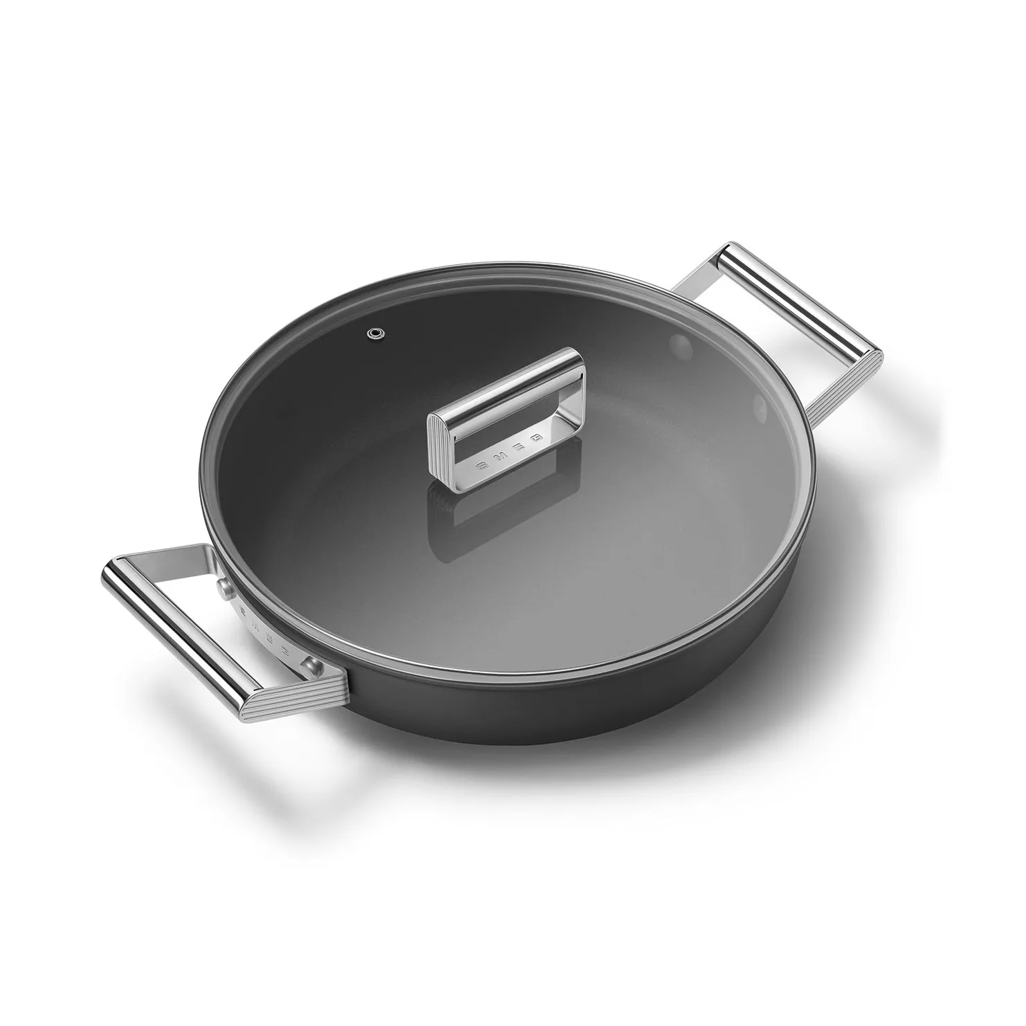 Smeg 50's style keramiikkapata kansi Ø28 cm, Musta Smeg