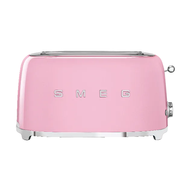 Smeg 50's Style leivänpaahdin 4x2 viipaletta, Rosa Smeg