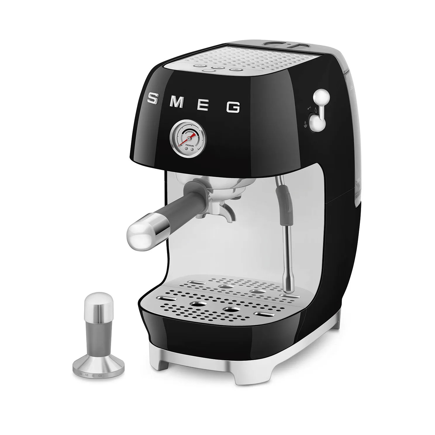Smeg 50's style puolautomaattinen espressokone ECF03, Musta Smeg