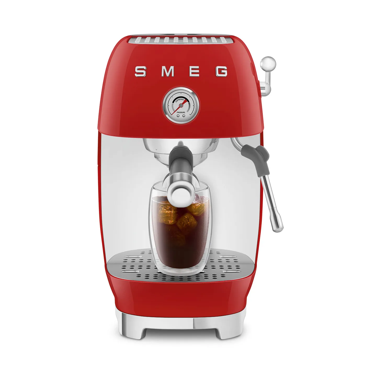 Smeg 50's style puolautomaattinen espressokone ECF03, Punainen Smeg