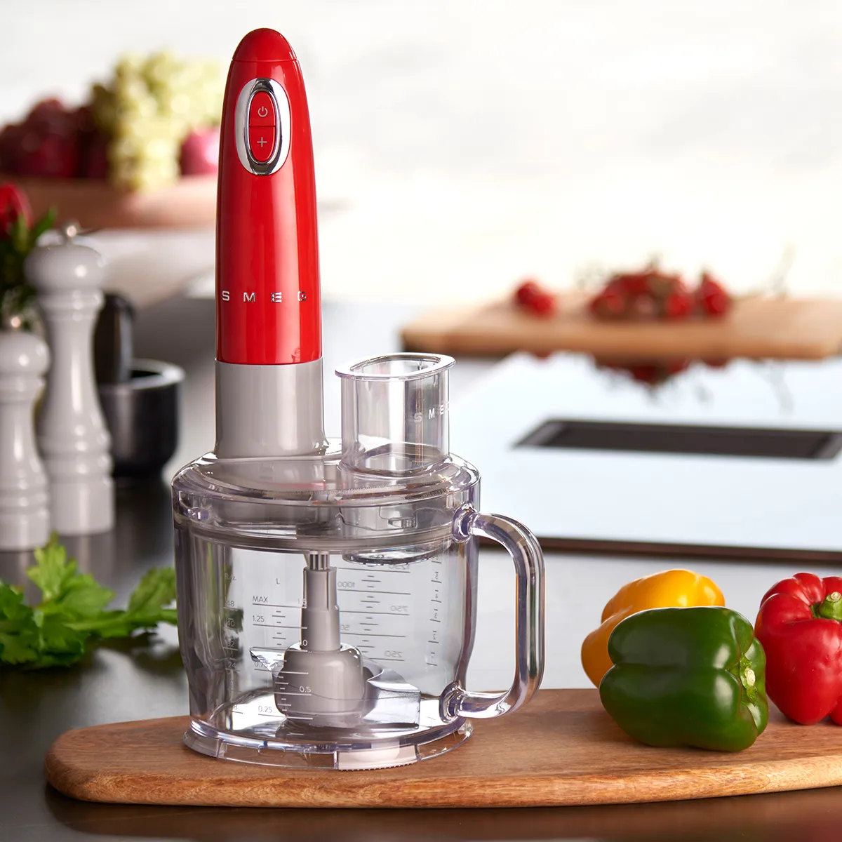 Smeg 50's Style sauvasekoitin setti 4 osaa, Punainen Smeg