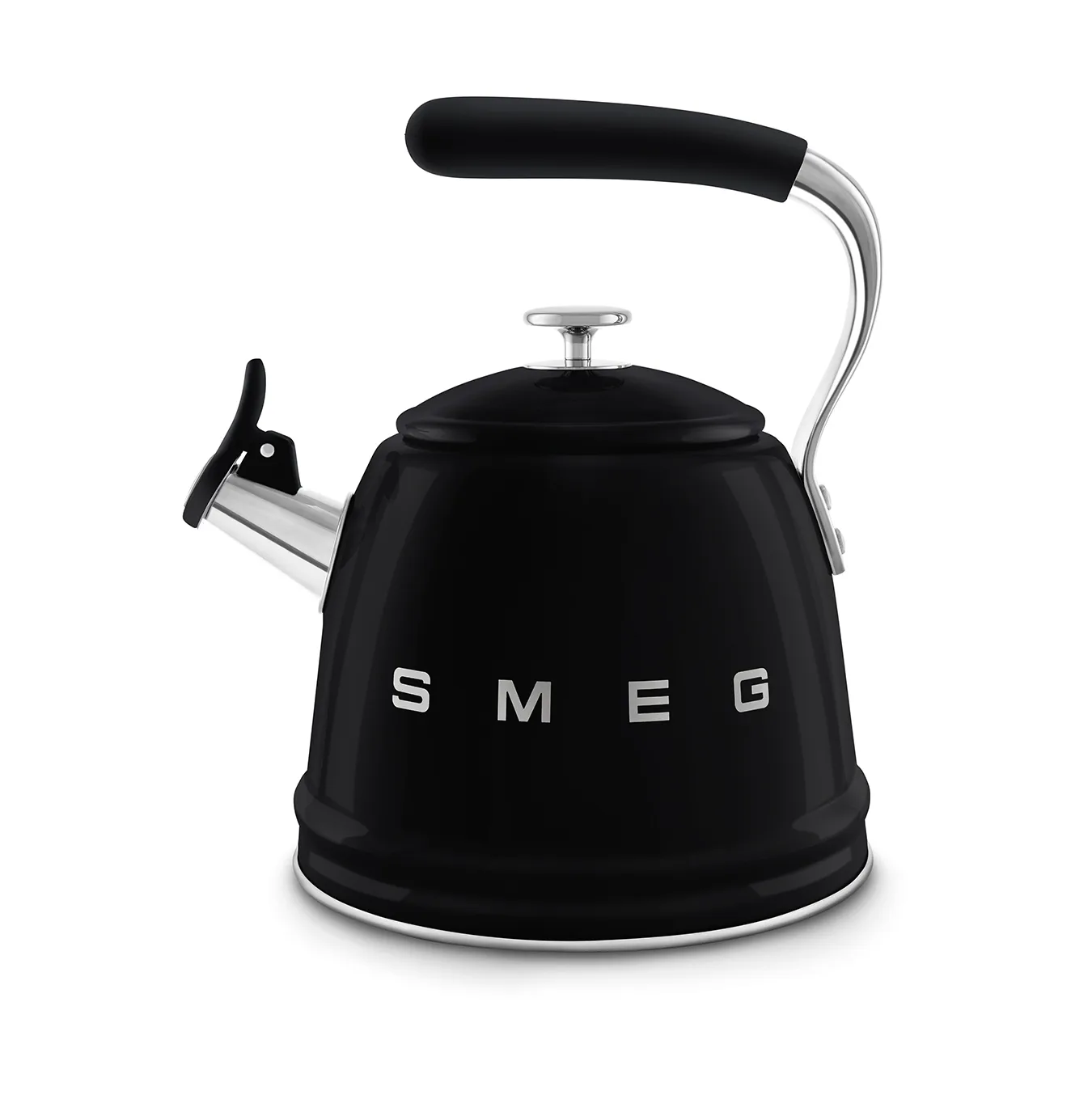 Smeg 50's Style vedenkeitin, jossa kuulutusääni, Musta Smeg