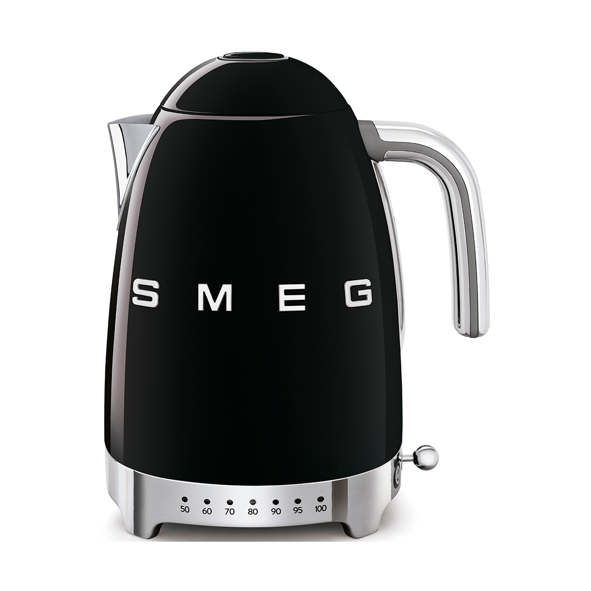 Smeg 50's Style vedenkeitin säädettävällä lämpötilalla 1,7 L Musta