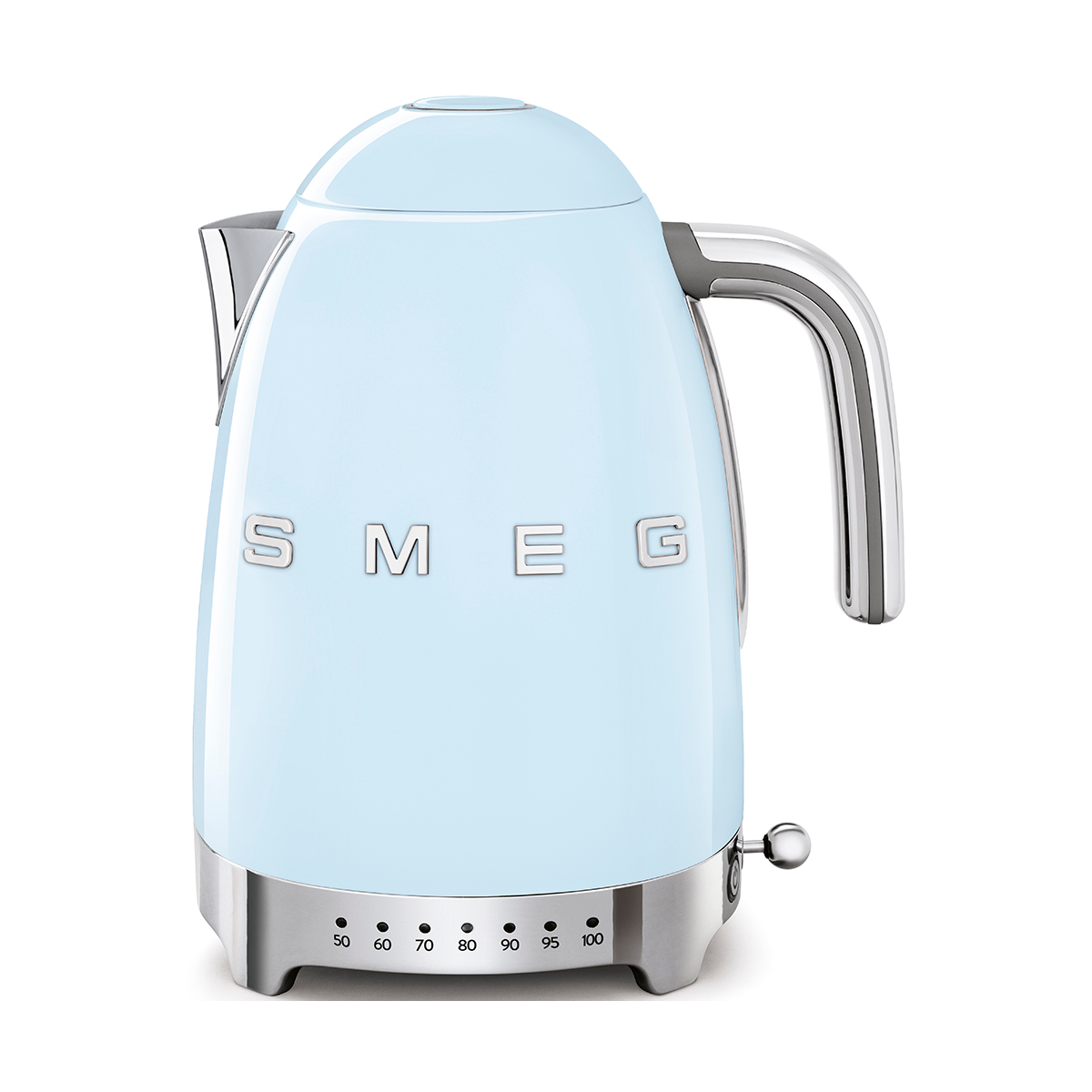 Smeg 50's Style vedenkeitin säädettävällä lämpötilalla 1,7 L Pastellinsininen