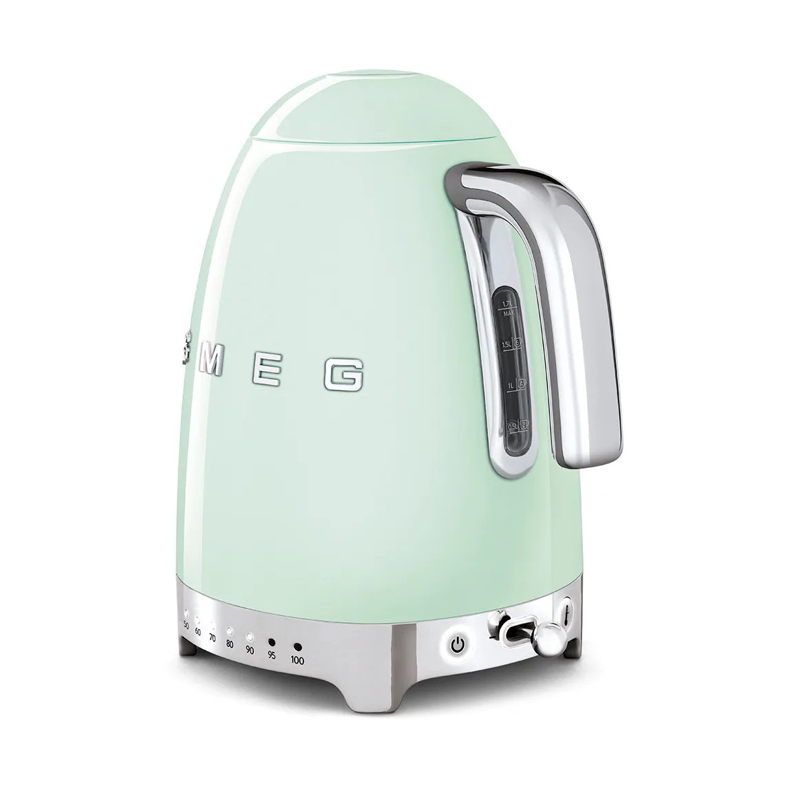 Smeg 50's Style vedenkeitin säädettävällä lämpötilalla 1,7 L, Pastellinvihreä Smeg