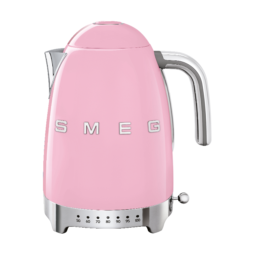 Smeg 50's Style vedenkeitin säädettävällä lämpötilalla 1,7 L Vaaleanpunainen