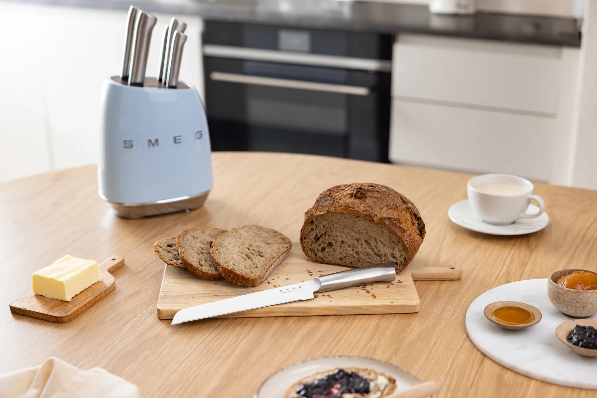 Smeg 50's Style veitsisarja 7 osaa, Pastell sininen Smeg