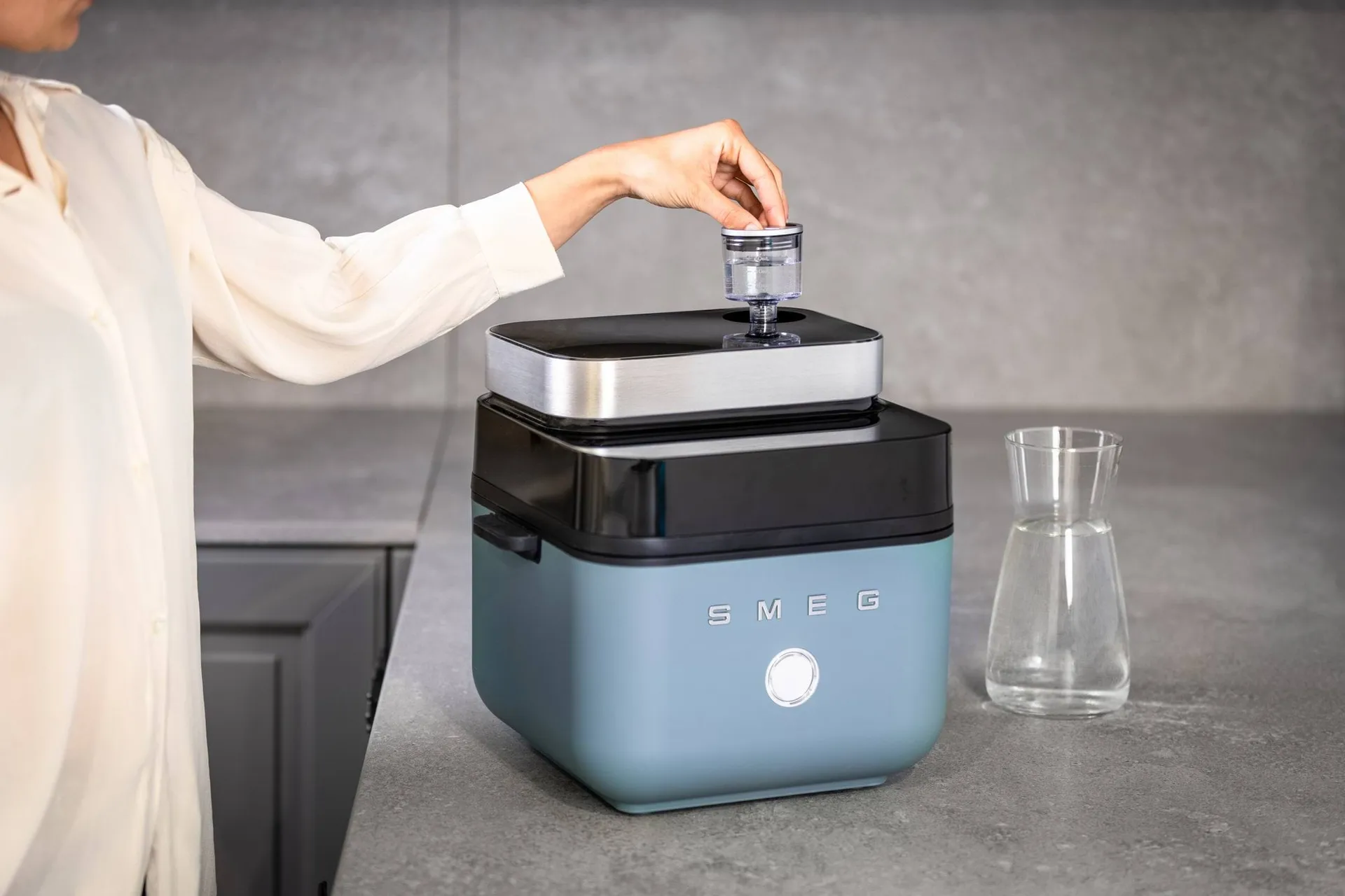 Smeg Air Fryer friteerauskeitin, Storm blue matt Smeg