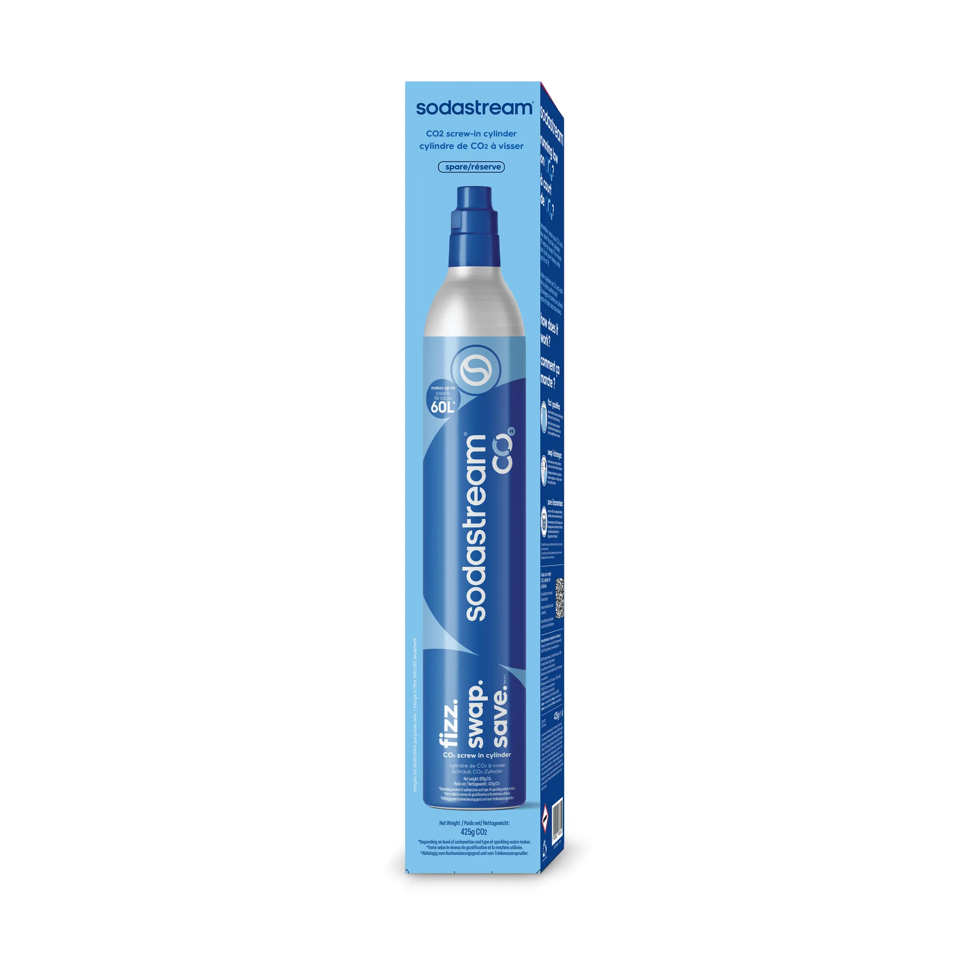 Sodastream lisäpatruuna, Sininen, 60 l Sodastream
