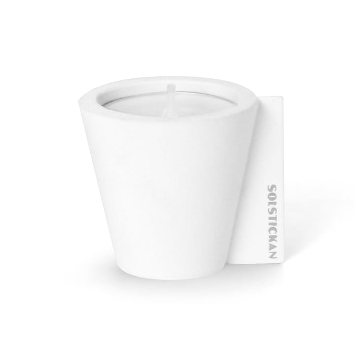 Flipp kynttilänjalka 5 x 6 cm - Valkoinen - Solstickan Design
