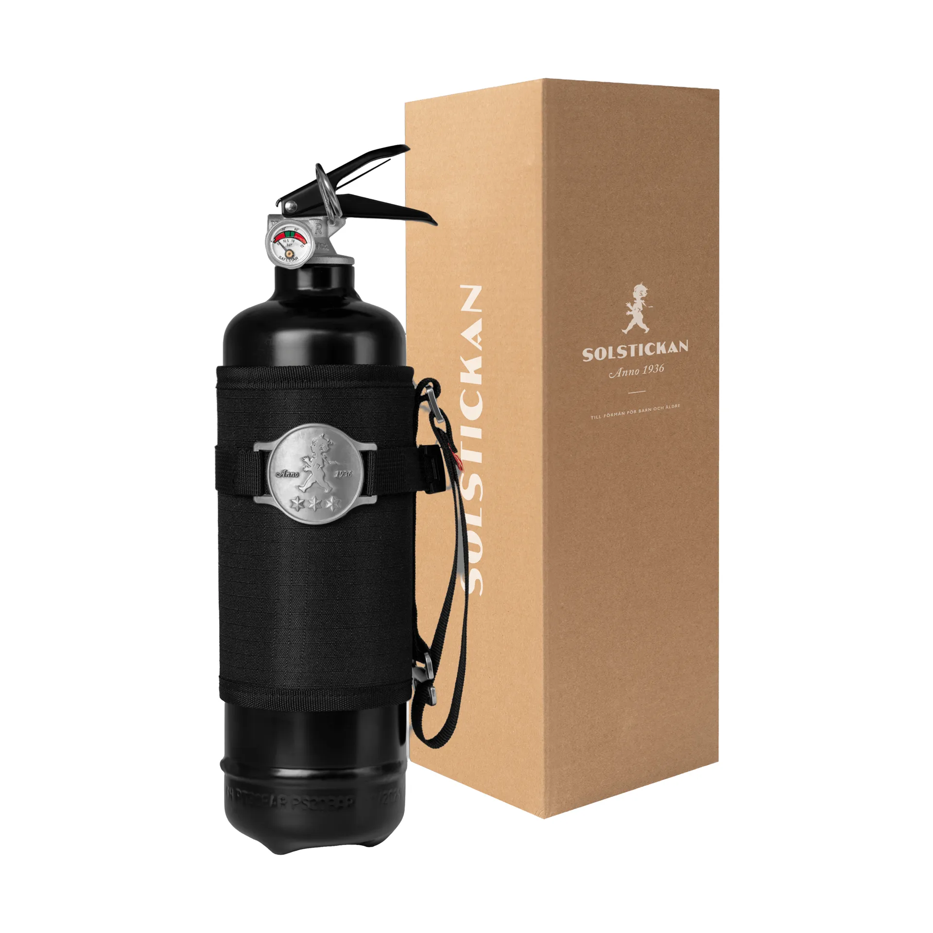 Solstickan jauhesammutin 1 kg, Outdoor edition, Musta Solstickan Design