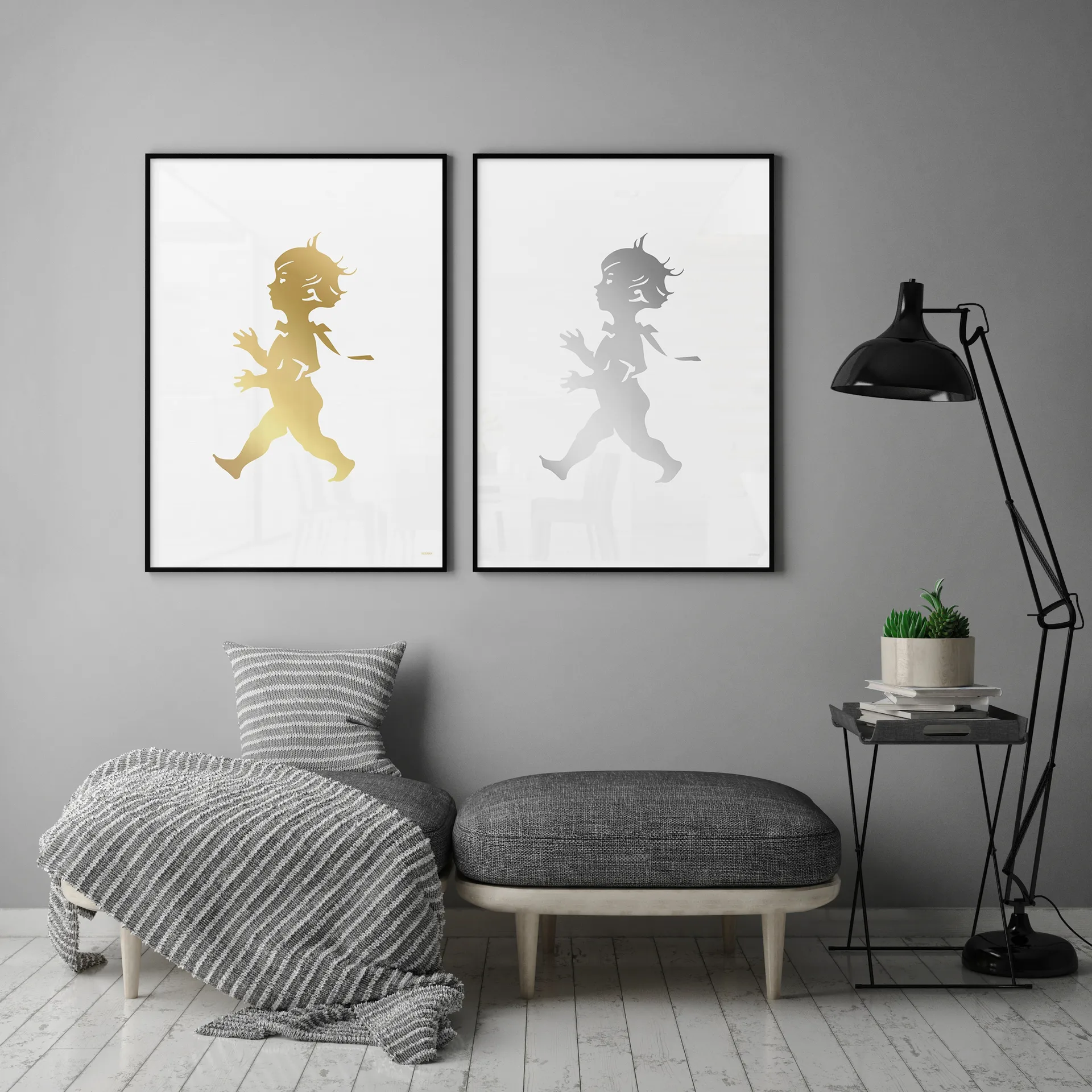 Solstickan juliste 50 x 70 cm, Kulta-valkoinen Solstickan Design