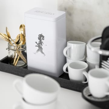 Solstickan kahvipurkki 20,5 cm - Valkoinen korkeakiiltoinen - Solstickan Design