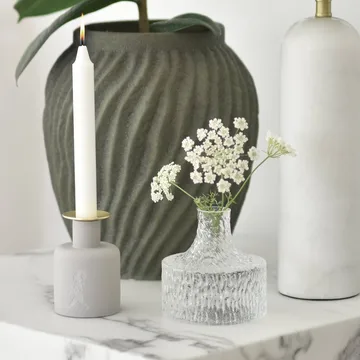 Solstickan keramiikkakynttilänjalka - vaaleanharmaa - Solstickan Design