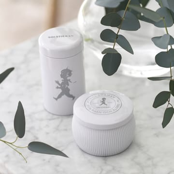 Solstickan lahjapakkaus tuoksukynttilä + tulitikkuaski - Valkoinen - tuoksukynttilä eukalyptus - Solstickan Design