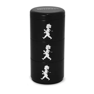 Solstickan säilytyspurkki kolmiosainen Ø 8,5 cm - Musta - Solstickan Design