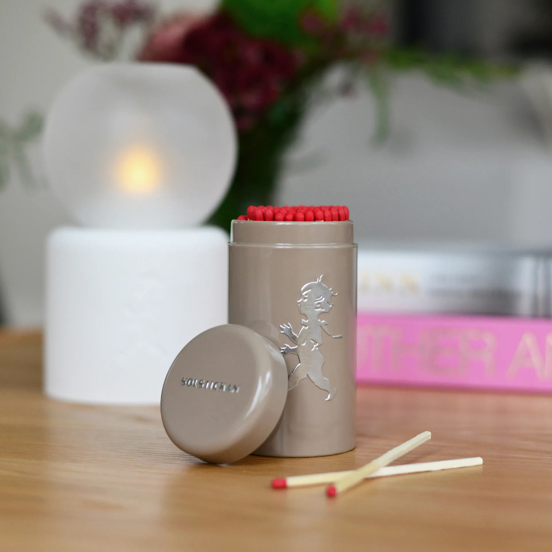 Solstickan tulitikkupurkki 100-pakkaus, Hiekka Solstickan Design