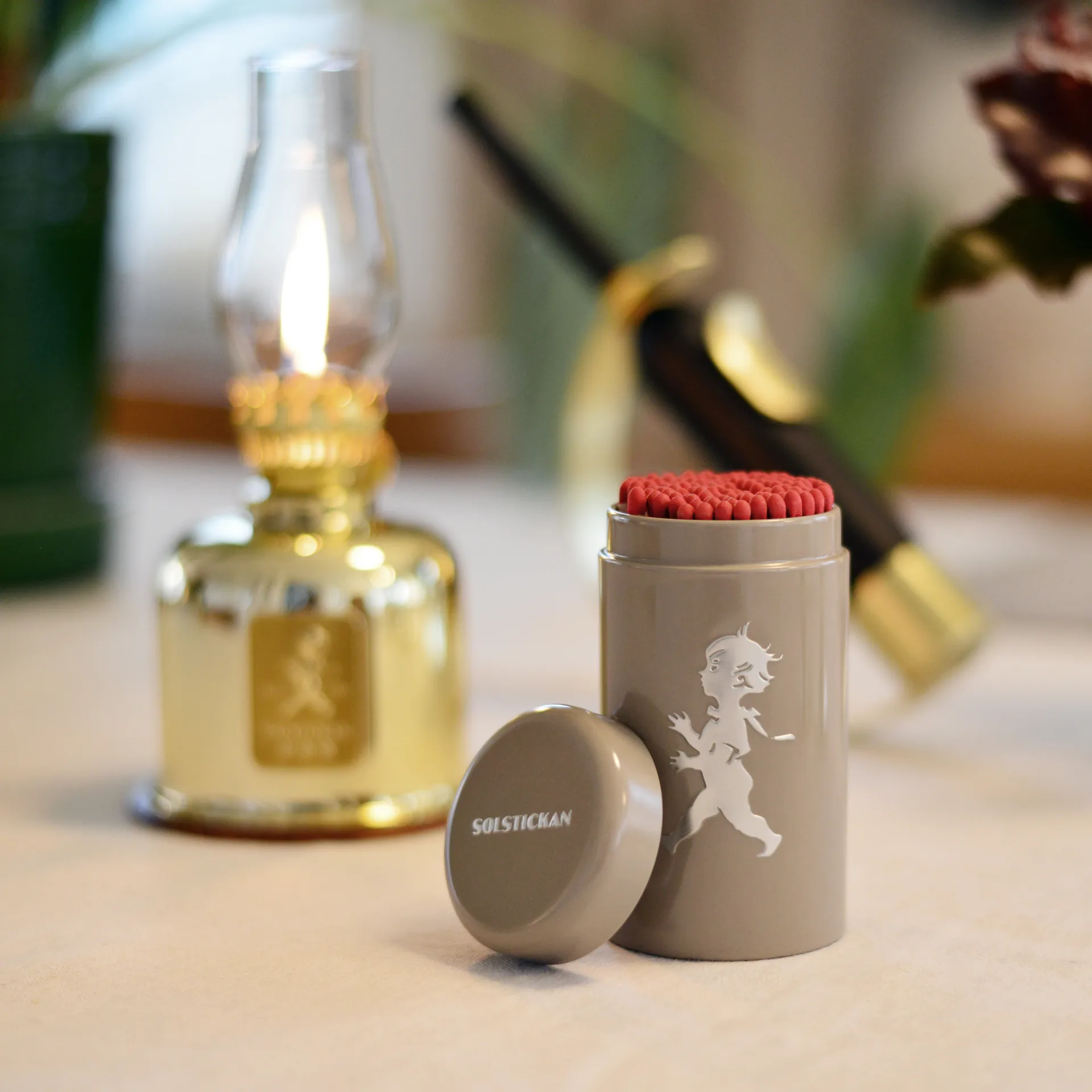 Solstickan tulitikkupurkki 100-pakkaus, Hiekka Solstickan Design