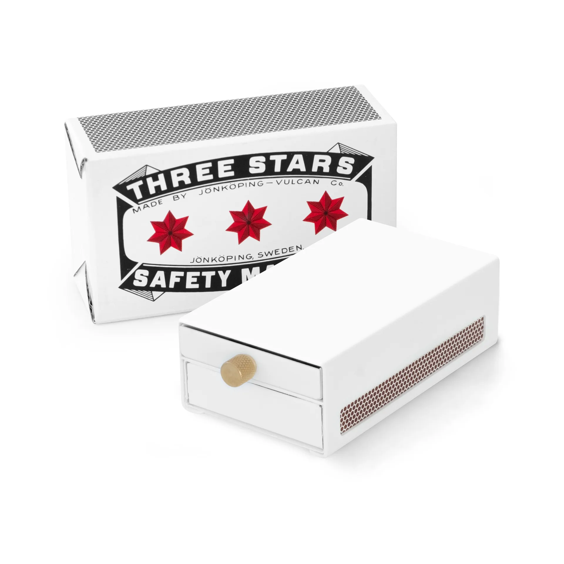 Three Stars tulitikkurasia suuri, Valkoinen Solstickan Design