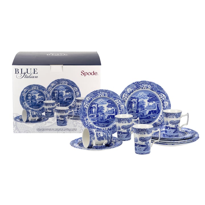Blue Italian 12-osainen setti, 12 osaa Spode