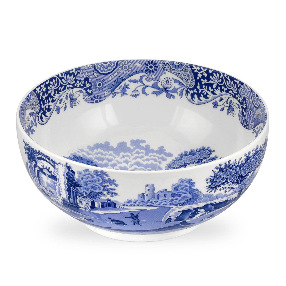 Spode Blue Italian -kulho, pyöreä 28 cm | Skandinaavinen Sisustus | Tarjoilukulhot | Sininen