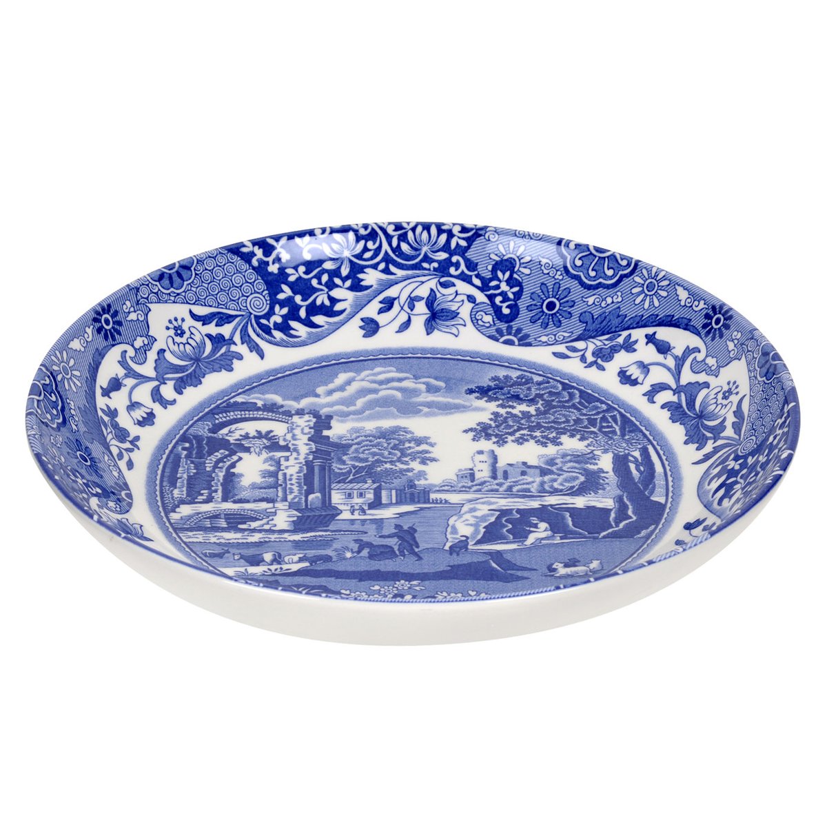 Spode Blue Italian -pastakulho 23 cm | Skandinaavinen Sisustus | Syvät lautaset | Sininen