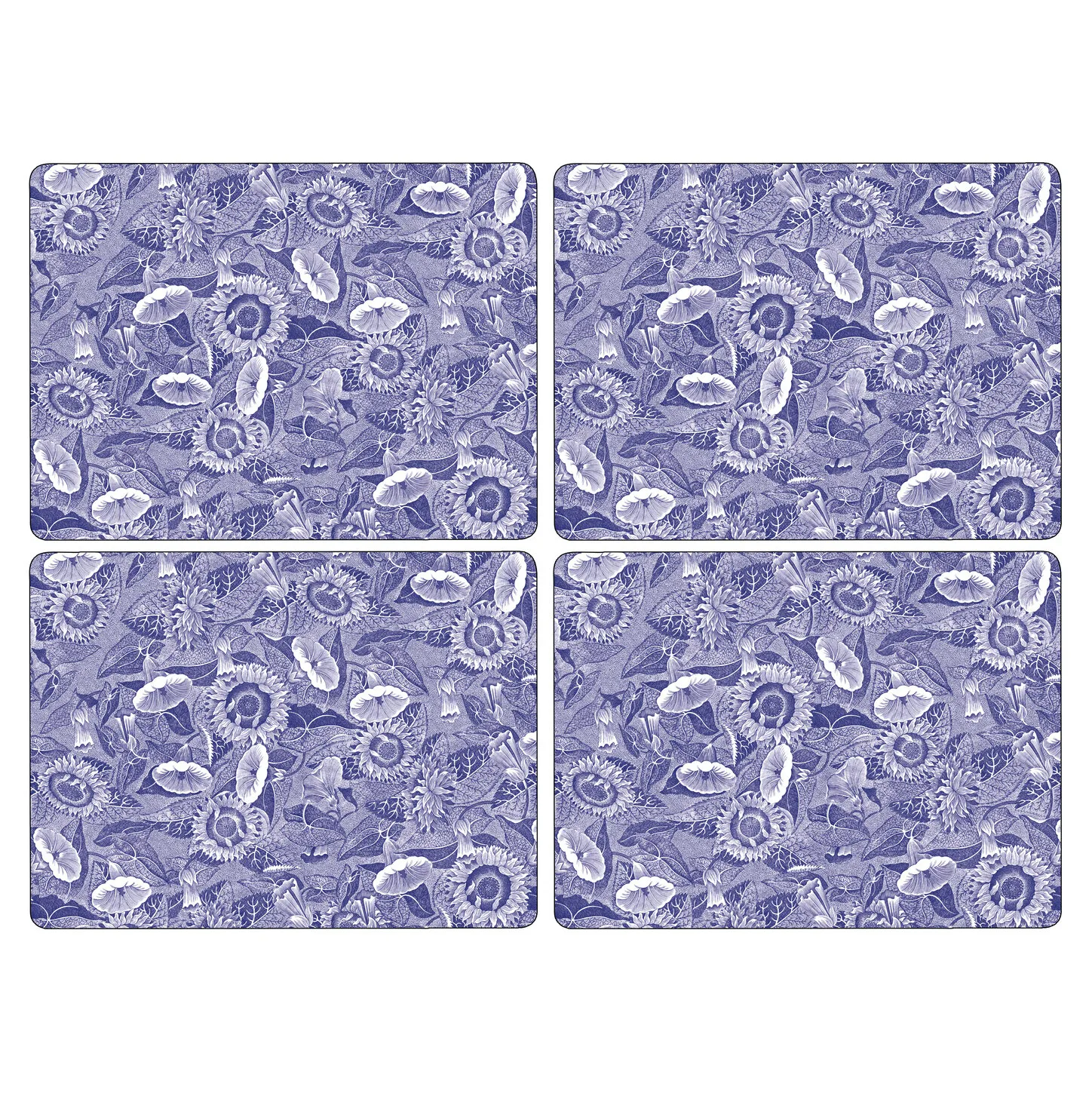Blue Room Sunflower -pöytätabletti 30x40 cm, 4-pakkaus, Sininen-valkoinen Spode