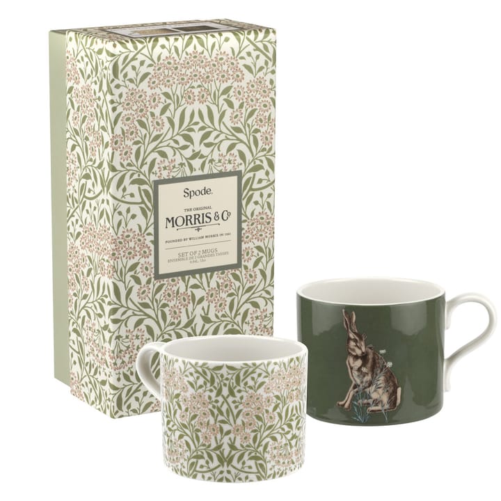 Forest Hare & Michaelmas Daisy -muki 34 cl 2-pakkaus - Vihreä - Spode