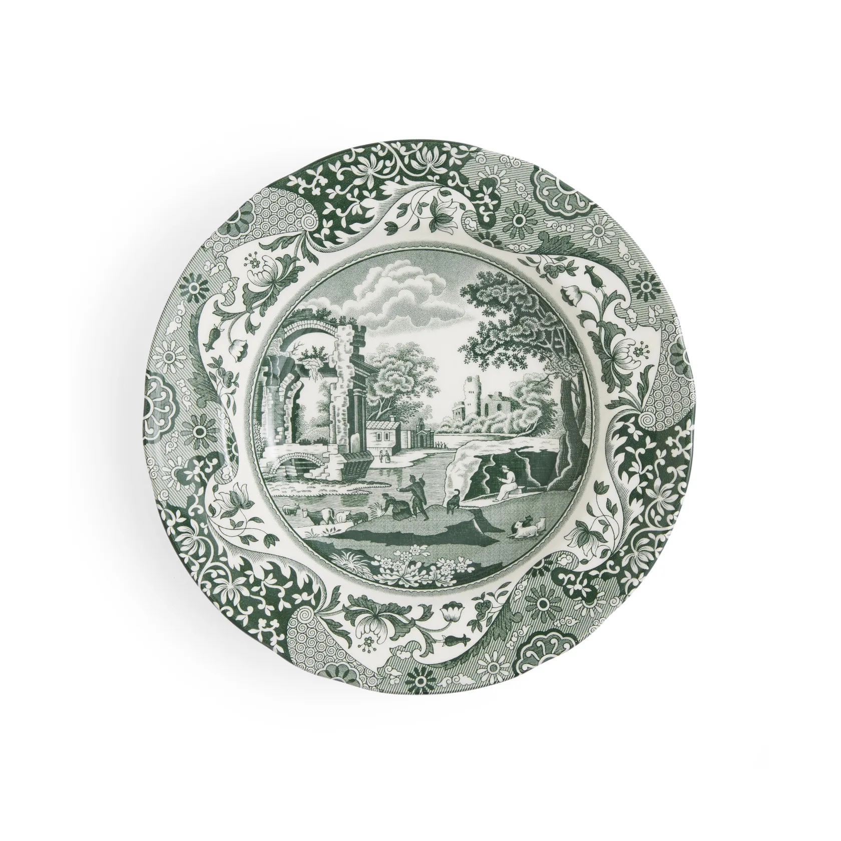 Heritage Green Italian syvä lautanen, Vihreä, Ø23 cm Spode