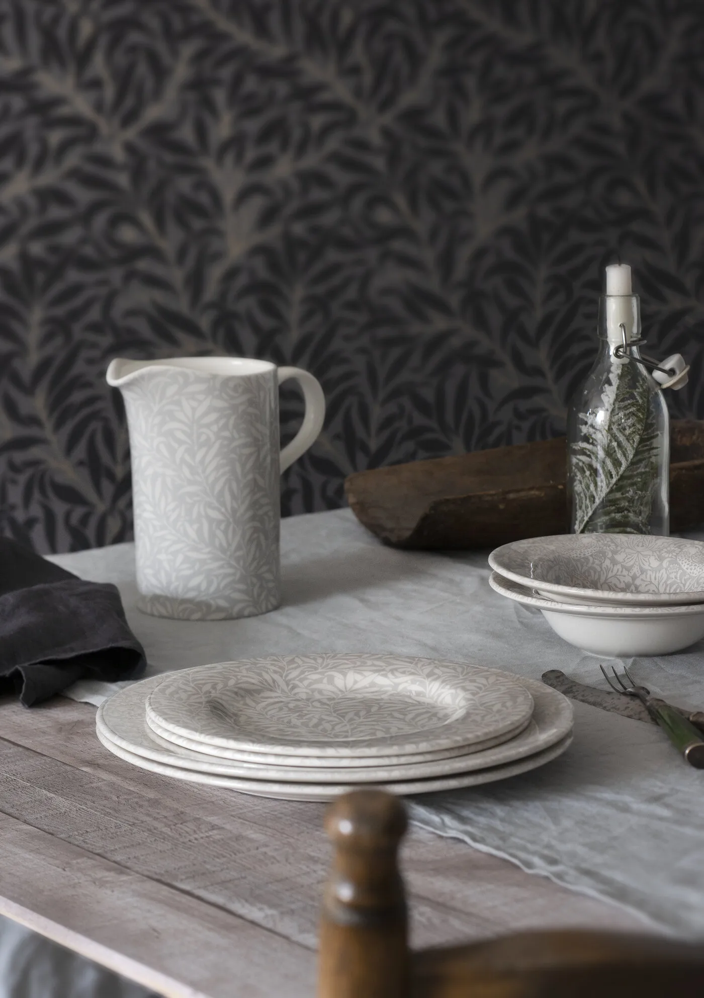 Strawberry Thief -kulho Ø 19 cm, Grey Spode