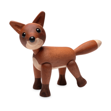 Foxy kettu koriste 12 cm - Mahonki - Spring Copenhagen