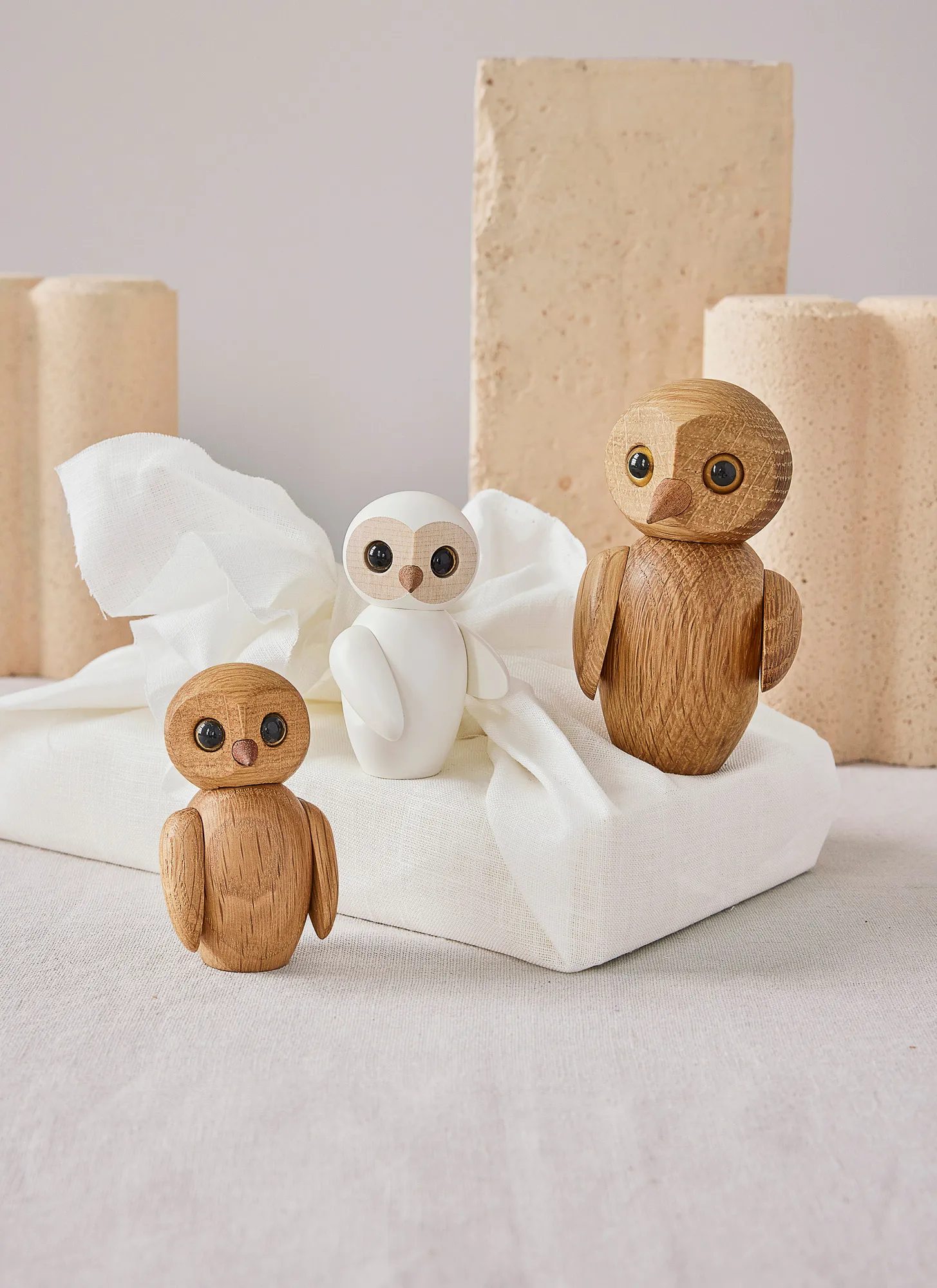 Wise pöllö koriste 7 cm., Valkoinen Spring Copenhagen