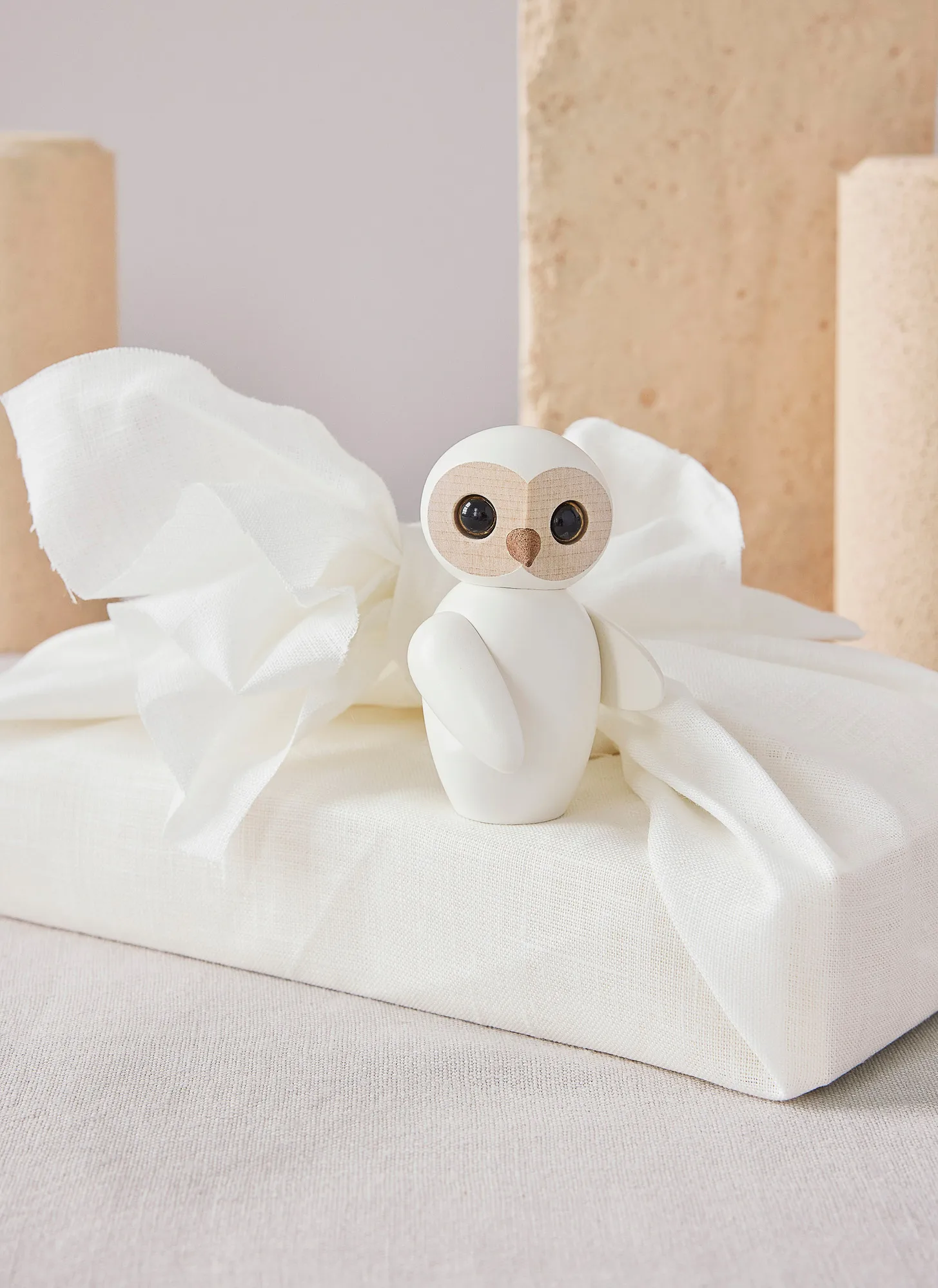 Wise pöllö koriste 7 cm., Valkoinen Spring Copenhagen