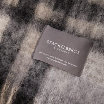 Mohair viltti - Black & Skiffer Check - Stackelbergs