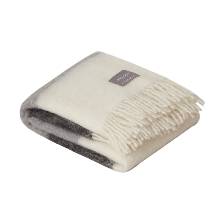 Mohair viltti - Black, Skiffer & White Stripe - Stackelbergs