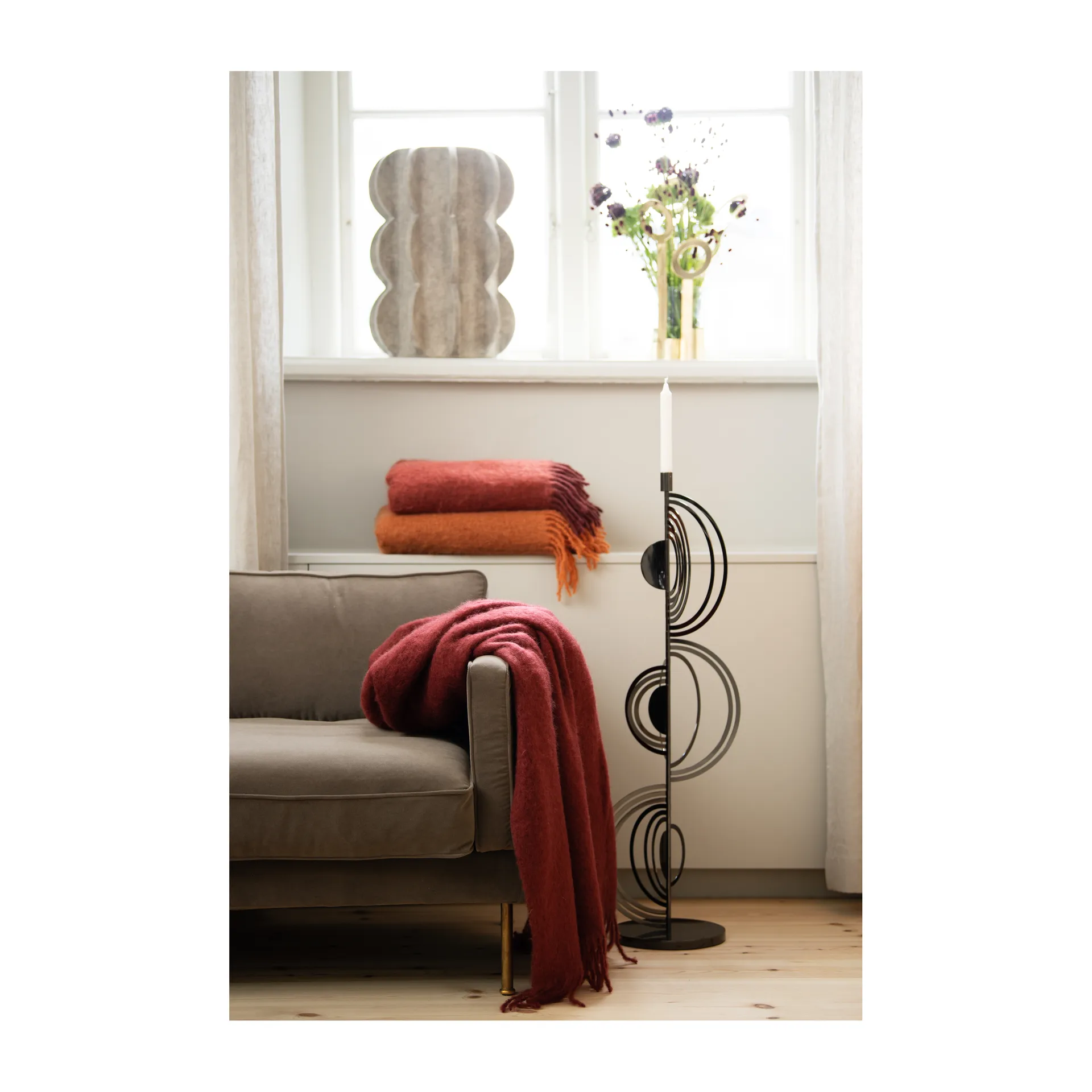 Mohair viltti, fired earth Stackelbergs