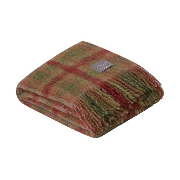 Mohair viltti - Moss & Fired Earth Check - Stackelbergs