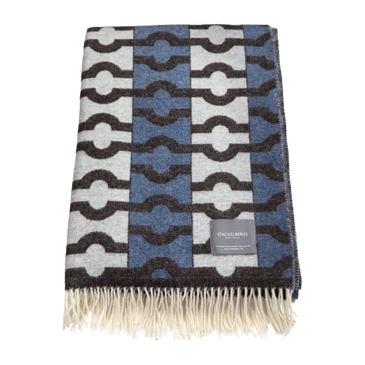 Wallpaper viltti - Blue, brown & white - Stackelbergs