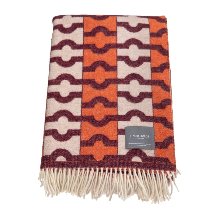 Wallpaper viltti - Orange, bordeaux & offwhite - Stackelbergs