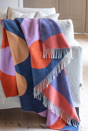 Wave viltti - Coral, ocra, blue & lilac - Stackelbergs
