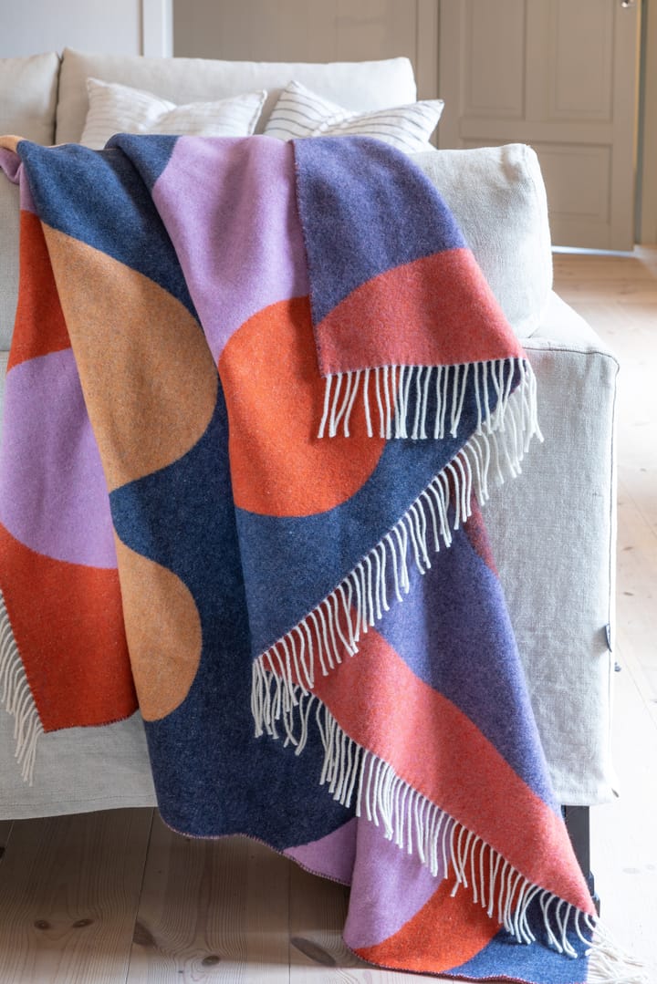 Wave viltti - Coral, ocra, blue & lilac - Stackelbergs