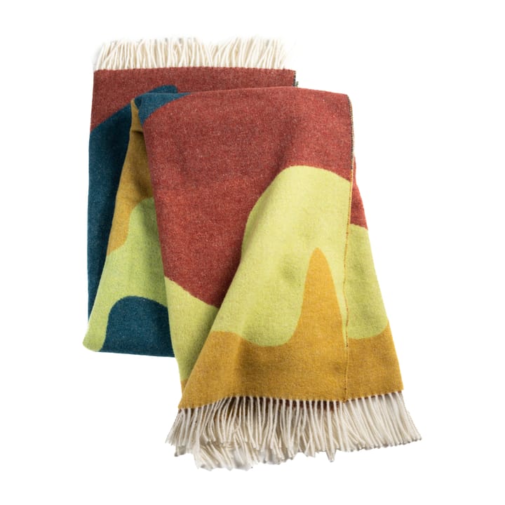 Wave viltti - Lime-ocra-petrol & wine waves - Stackelbergs