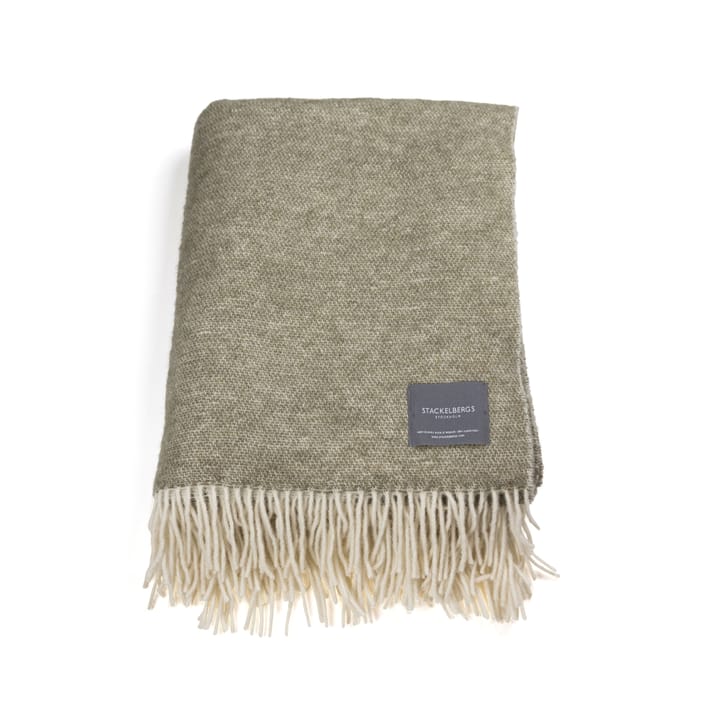 Wool torkkupeitto - Olive & offwhite - Stackelbergs