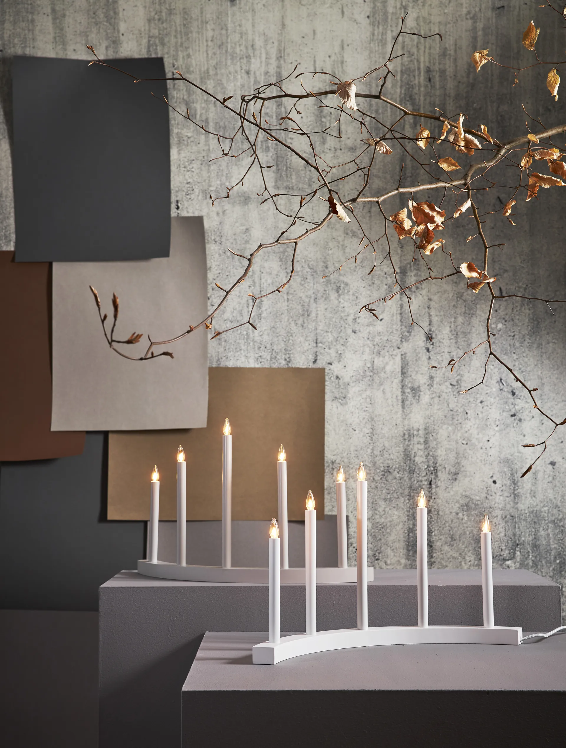 Accent adventtikynttilänjalka, Valkoinen Star Trading